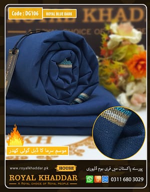 Royal Blue Dark Goli Winter Khaddar