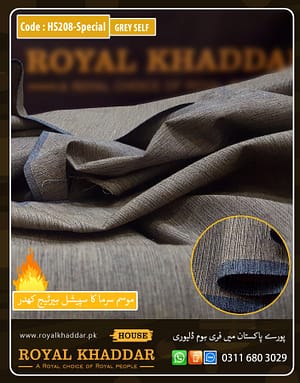 Grey Self Design Heritage Khaddar